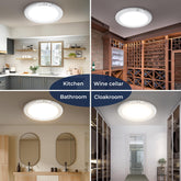 Rechargeable Motion Sensor Ceiling Light with Remote, Battery Operated Magnetic Wireless Ceiling Light, 3 Colors Dimmable Indoor Overhead LED Lights for Closet Shower Pantry Shed Hallway Porch
